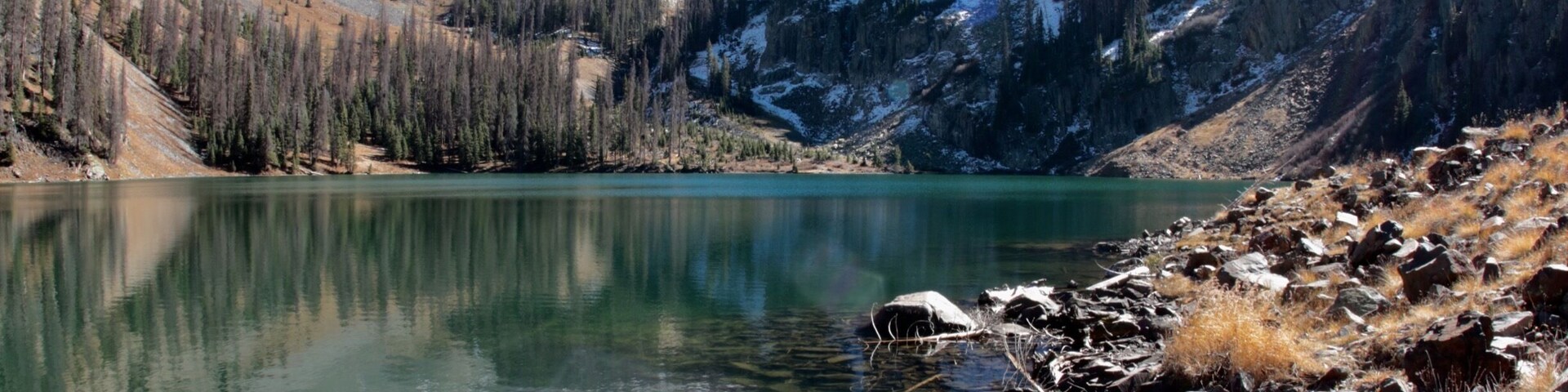 Crater Lake near Elwood Pass in Colorado. The hike in from Elwood Pass is 3.5 miles in starting at 11,345ft topping out at about 12,500ft before dropping about 1000ft to the lake. Beautiful hike and great place to stop and enjoy.