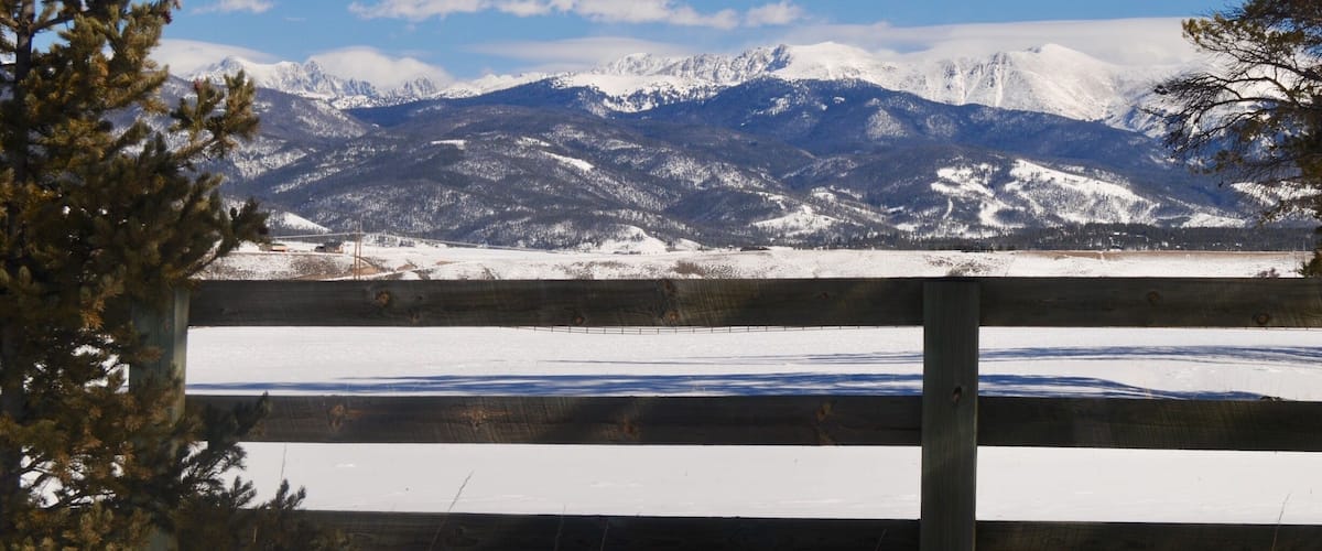 Bluebird day overlooking the Continental Divide in Fraser, CO.