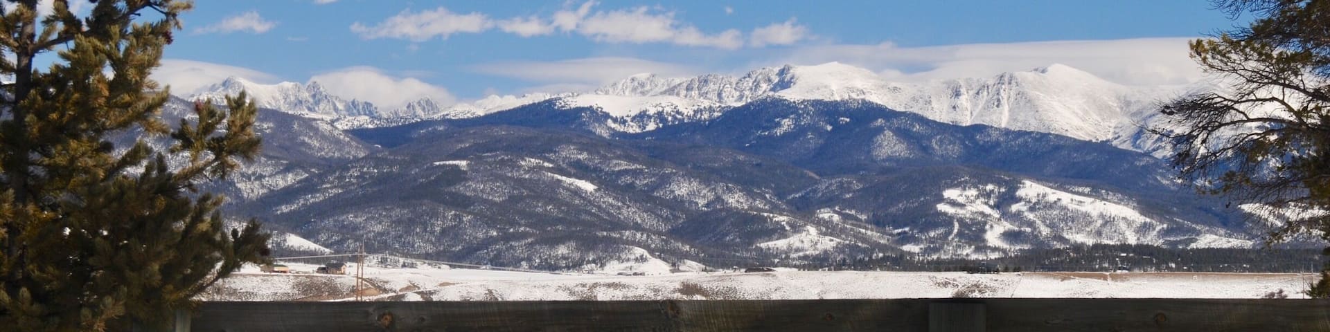 Bluebird day overlooking the Continental Divide in Fraser, CO.