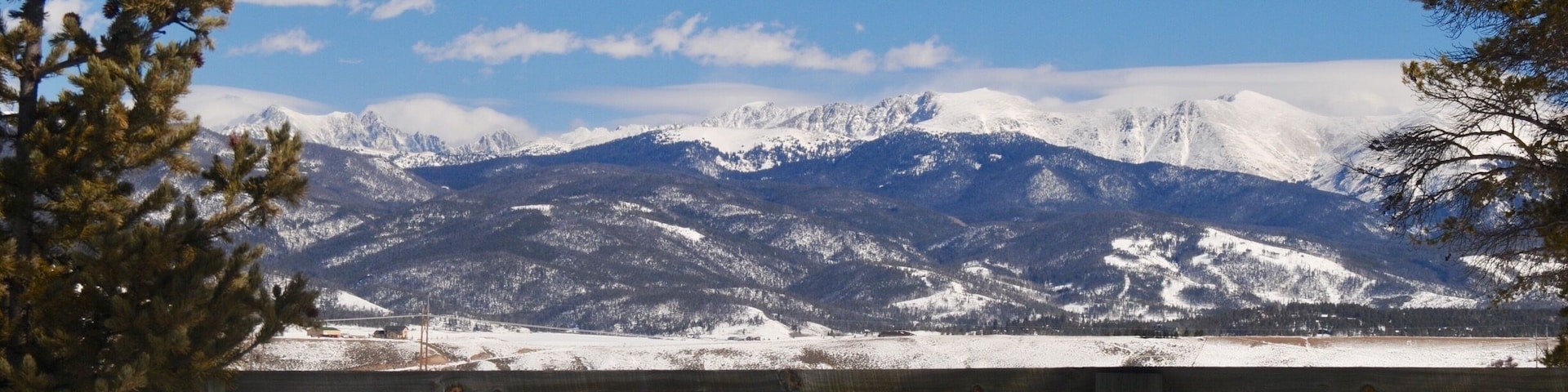 Bluebird day overlooking the Continental Divide in Fraser, CO.