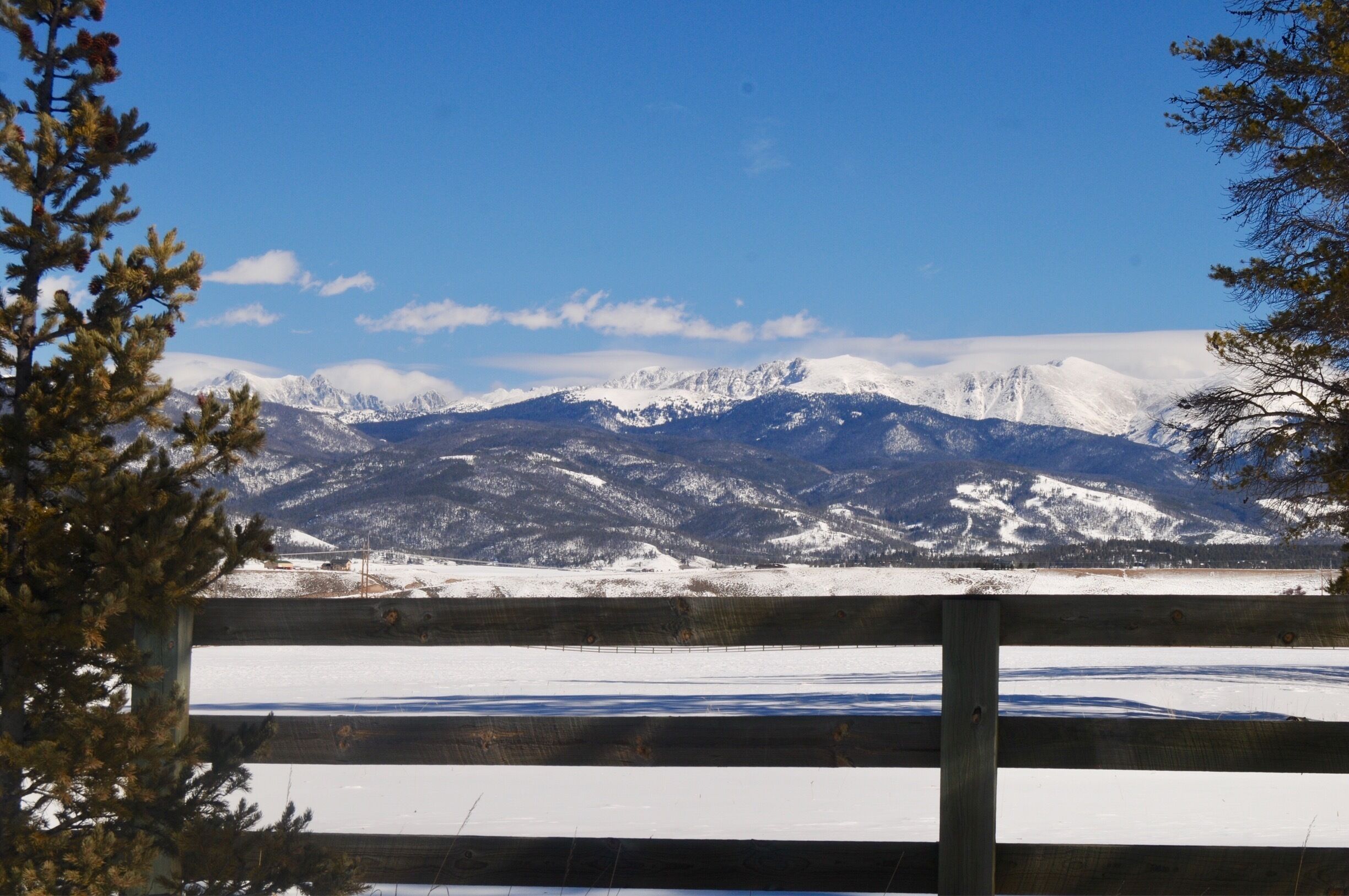 Bluebird day overlooking the Continental Divide in Fraser, CO.