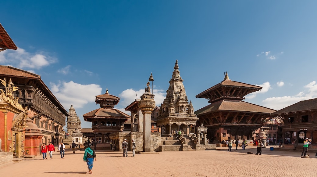 November 25, 2013 - exterior of ancient city Bhaktapur, Nepal
