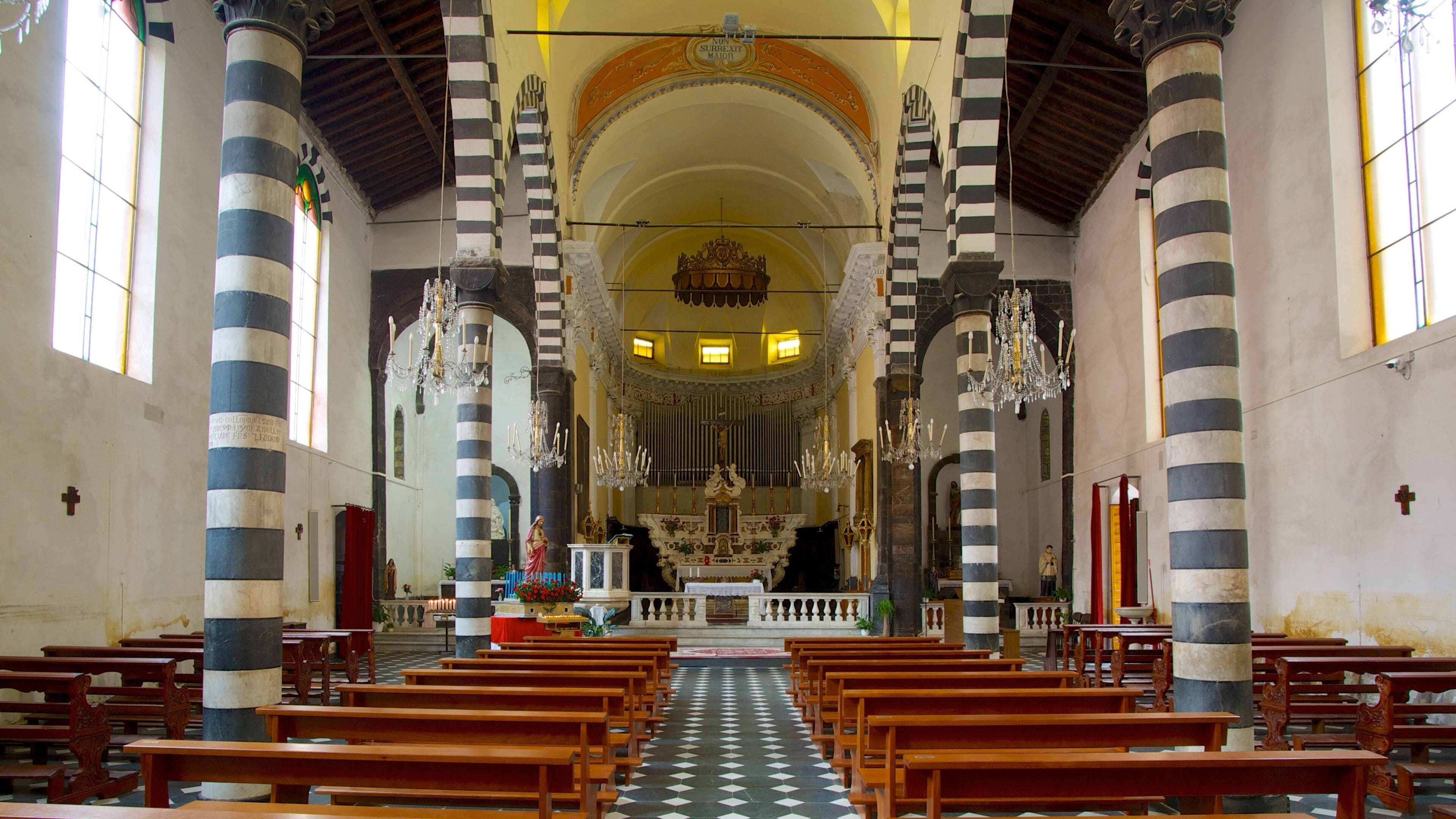 Monterosso al Mare which includes a church or cathedral and interior views