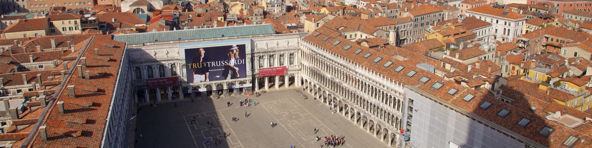 Beautiful panoramic view of Venice with historic architecture and vibrant rooftops in the Veneto region of Italy