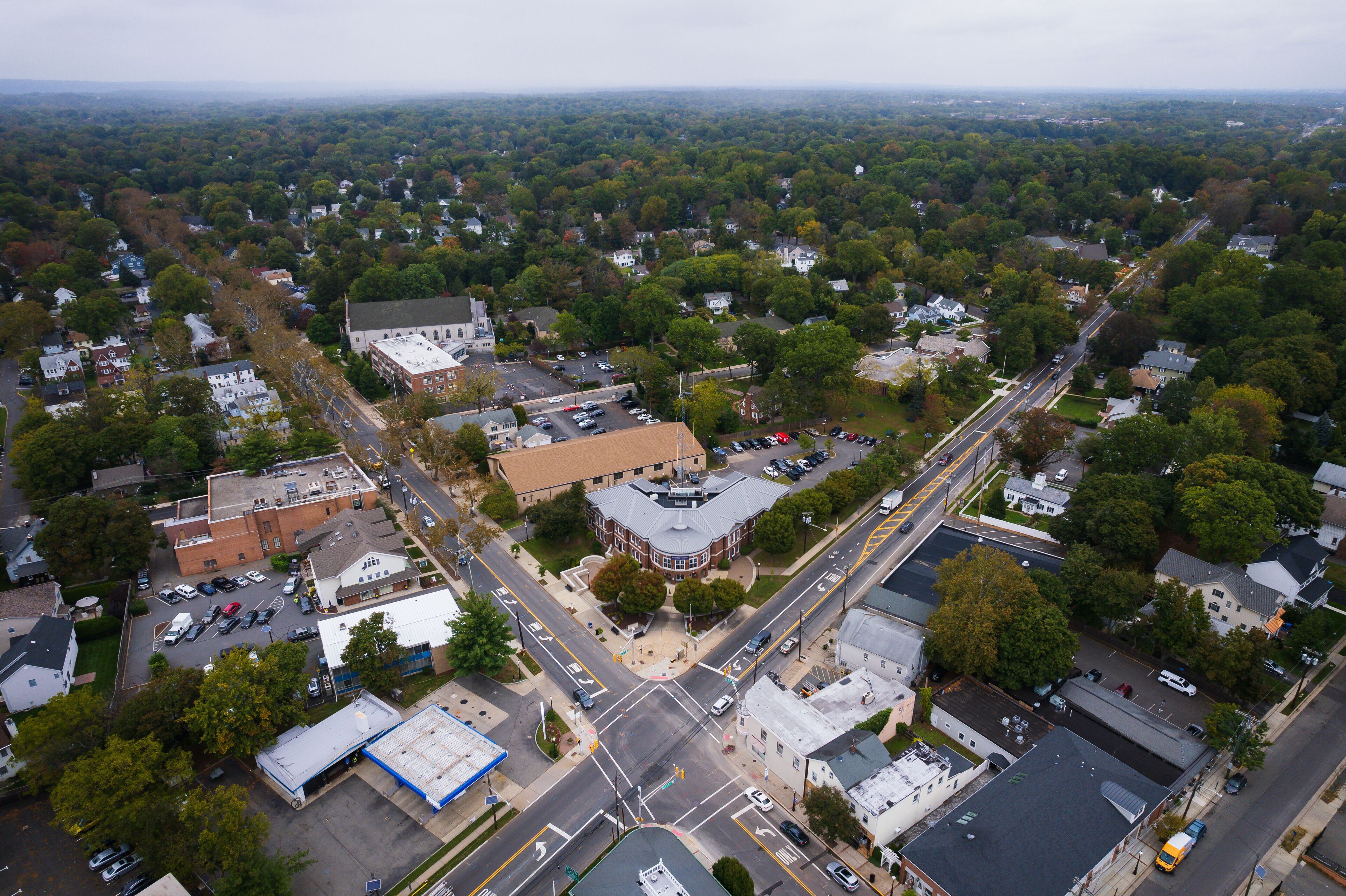 Aerial Drone of Metuchen New Jersey 
