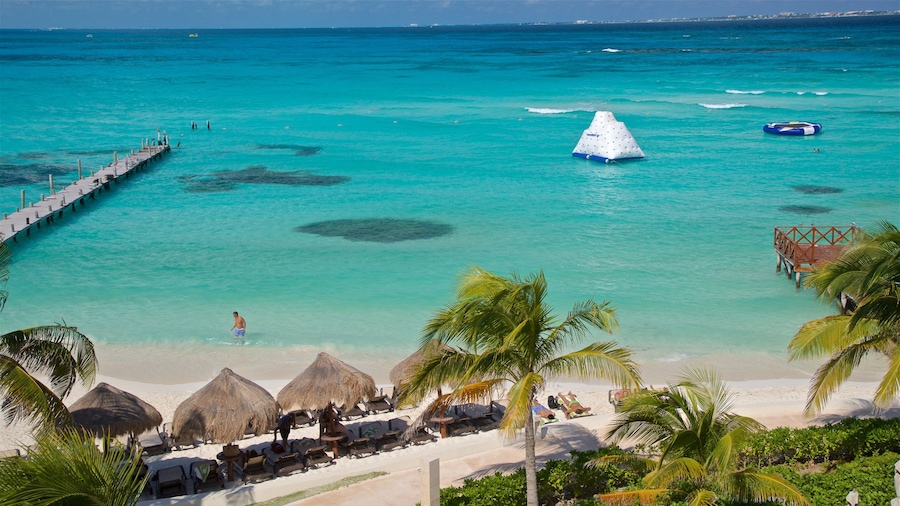 Cancun which includes a sandy beach, landscape views and general coastal views