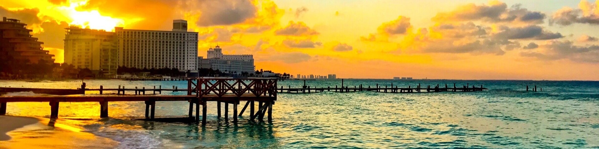 Cancun sunset #green