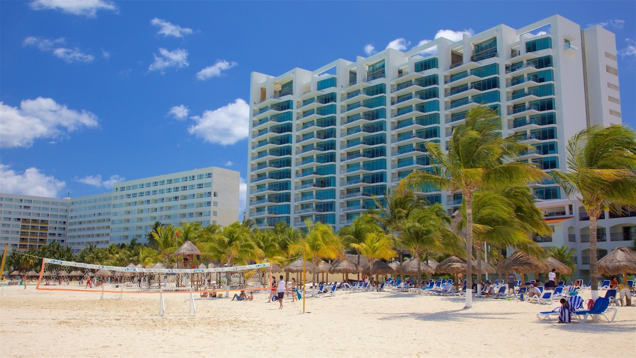 Cancun which includes a sandy beach, tropical scenes and general coastal views