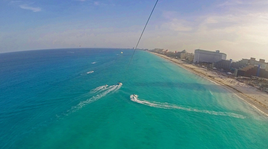 🎶 Birds flying high, you know how I feel! 🎶
Parasailing along the coast of Cancun is an awesome experience, we were even lucky enough to spot a few turtles swimming below! ☀️🐢🐠🐟🌴😀
#GoProANZ #GoPro #Mexico