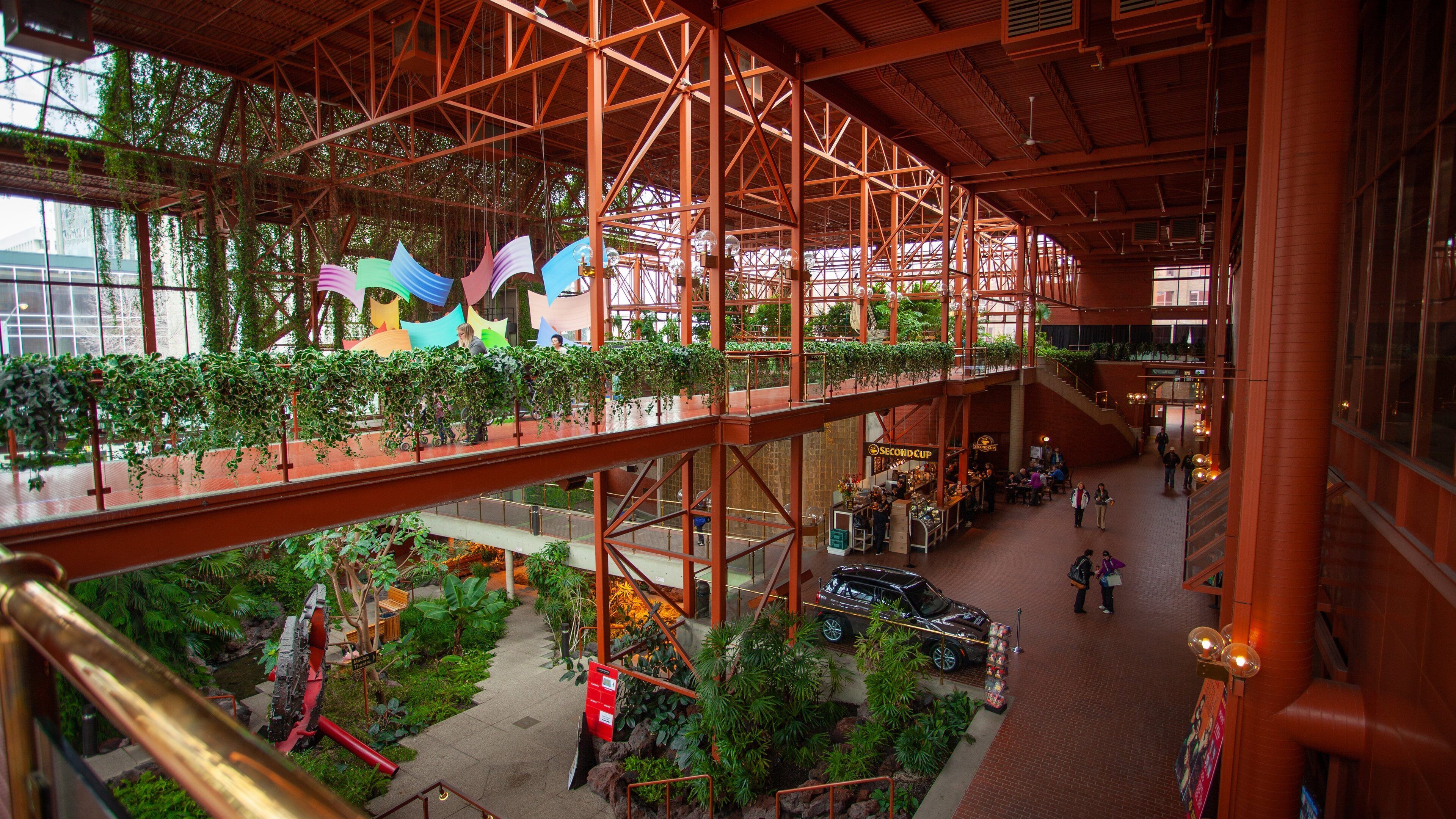 Edmonton which includes a park and interior views