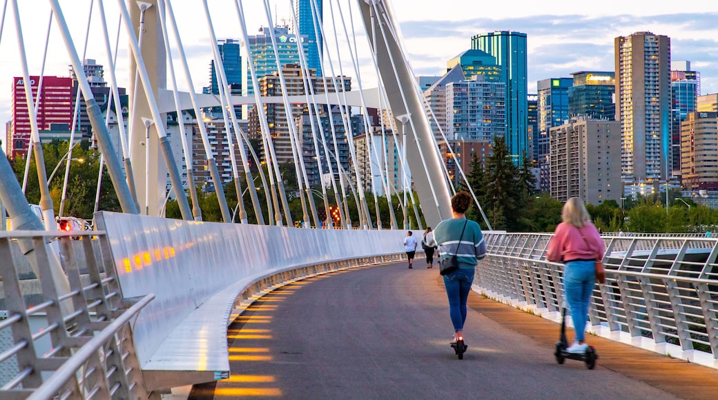 Edmonton which includes a city, a bridge and a sunset