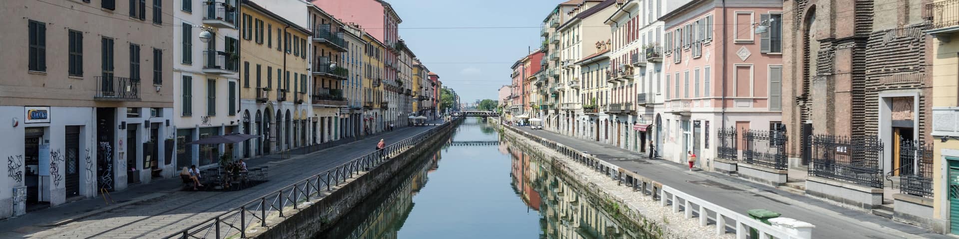 A West view of Naviglio Grande, Milano