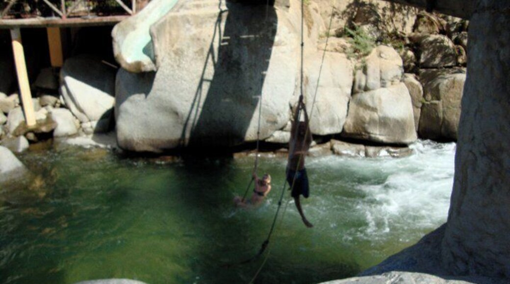 Cold but fun river you can dive and rope swing off off, best mango margaritas in town