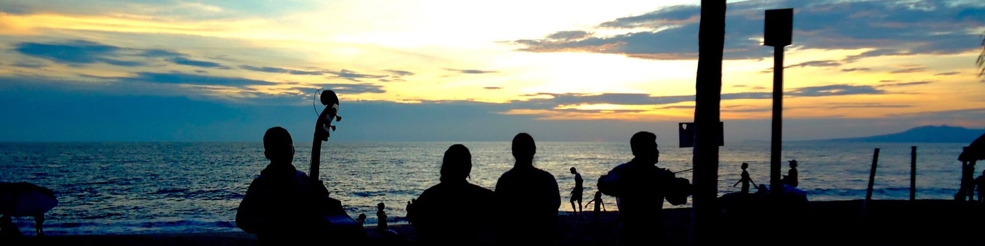 From Central Puerto Vallarta South to the Romantica District, the Malecon boardwalk follows the beach. Along this walkway you can find many venders, performers, beach restaurants and bars. We saw these musicians after eating dinner on the sand. The Romantica District is known for its cobblestone streets, quant shops, and Art galleries.
#BeachTips #BVSBlue Photo Contest
#Culture