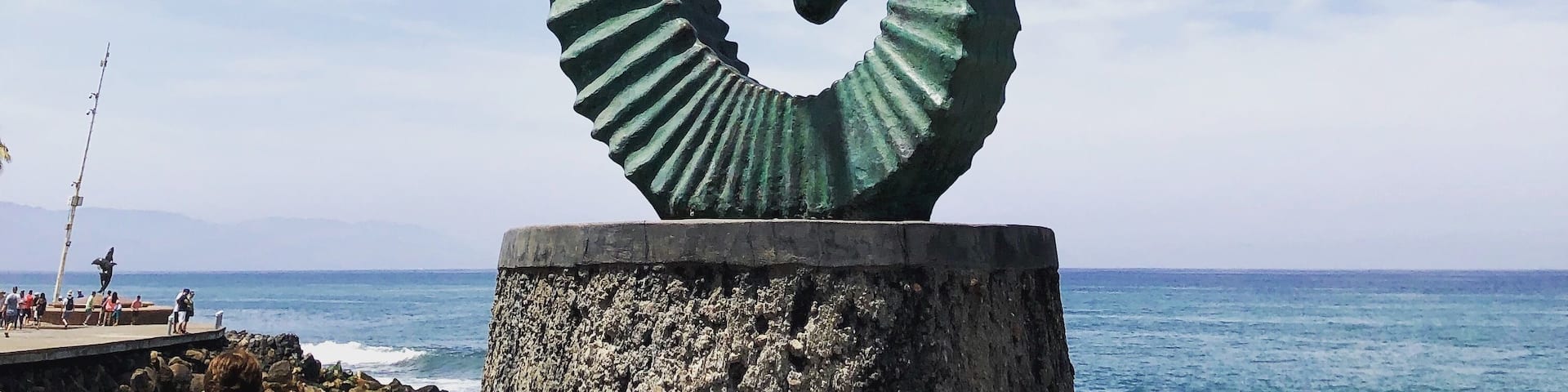 Puerto Vallarta has a beautiful malecón with lovely views and statues.