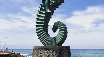 Puerto Vallarta has a beautiful malecón with lovely views and statues.