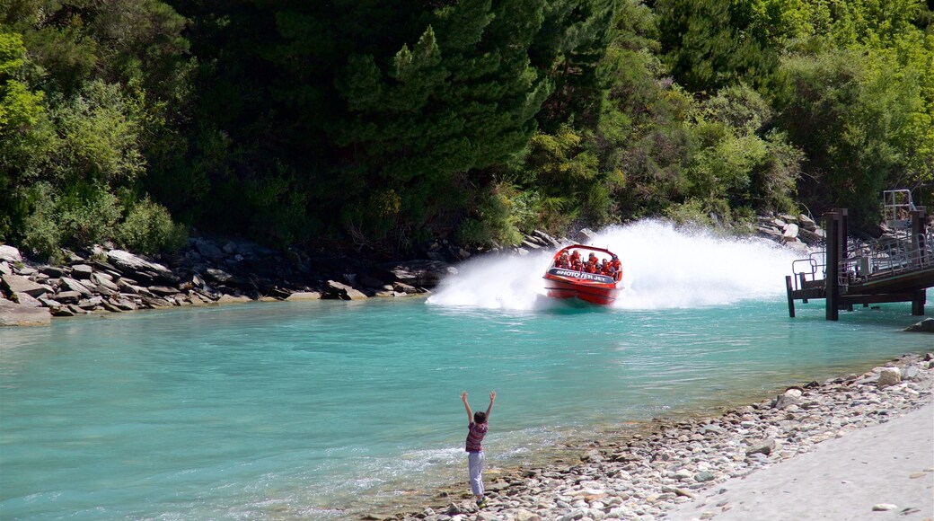 Waitaki District which includes boating and a river or creek as well as an individual femail