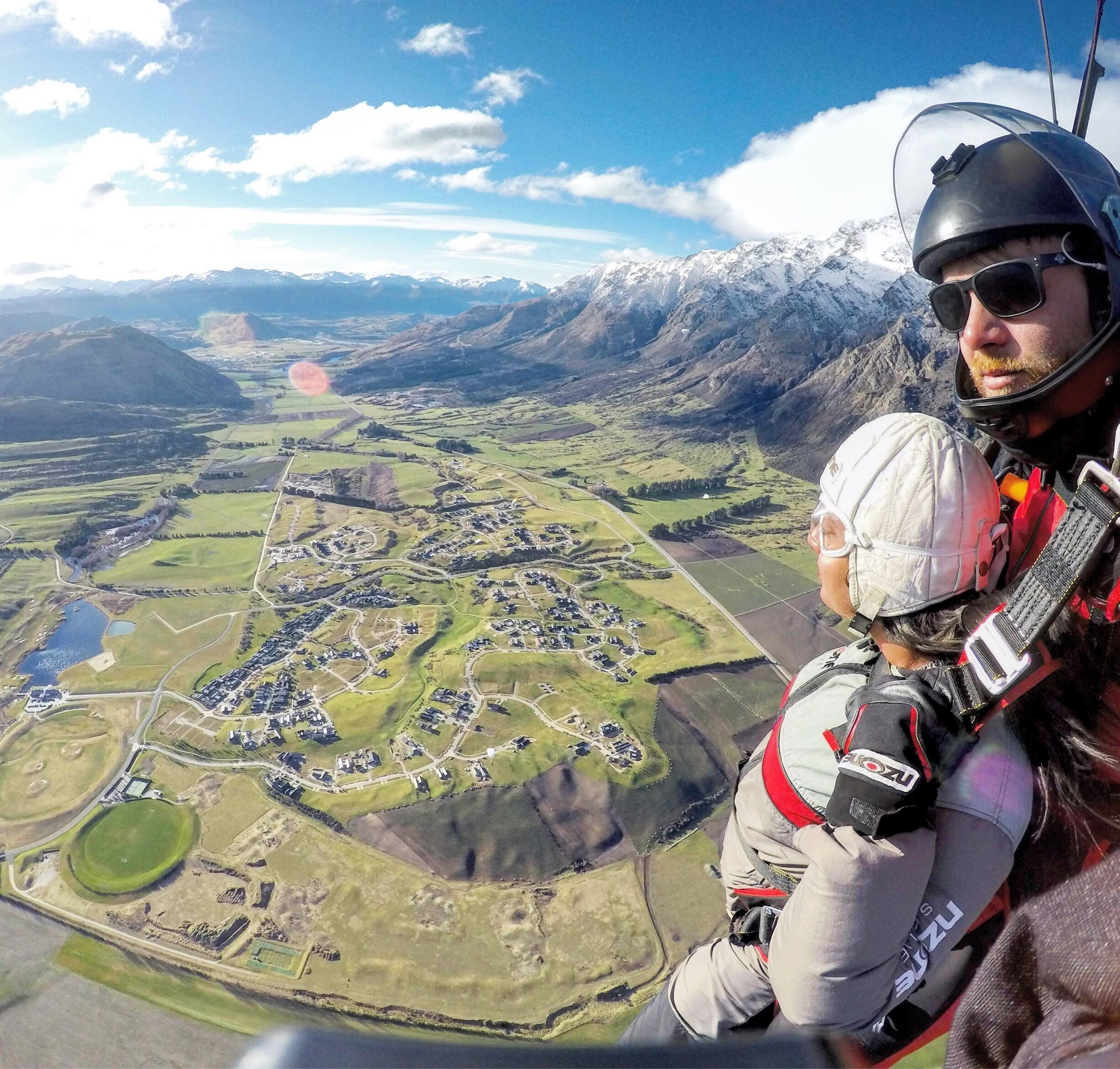Skydiving over Queenstown, New Zealand has become an iconic experience visitors seek to do when visiting the 'Adventure Capital'.

What makes the destination unparalleled as a location to Skydive is the stunning scenery you get to skydive amongst.

After completing the freefall and your parachute opens, it's views like these, alongside the world famous 'Remarkables' that absolutely take passengers breath away. 

#NewZealand #Queenstown #Skydiving #ExtremeAdventures #Bucketlist #NZONESkydive