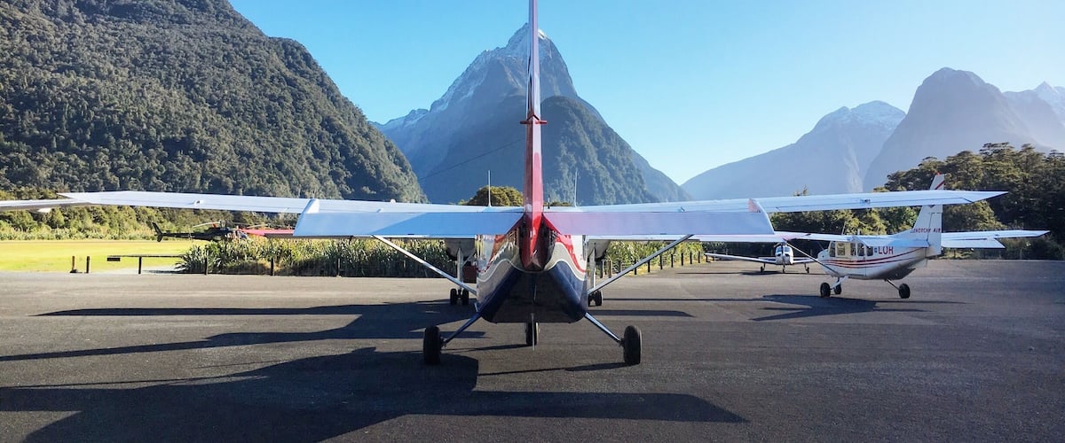 Getting into Milford Sound by air is an incredible way to arrive, particularly since there aren't many World Heritage sites you can fly straight into.
Getting off the plane and turning around to see Fiordland National Park's 1,692m Mitre Peak as a backdrop was a pretty unique moment soon after arriving.
#milfordsound #newzealand #Parks