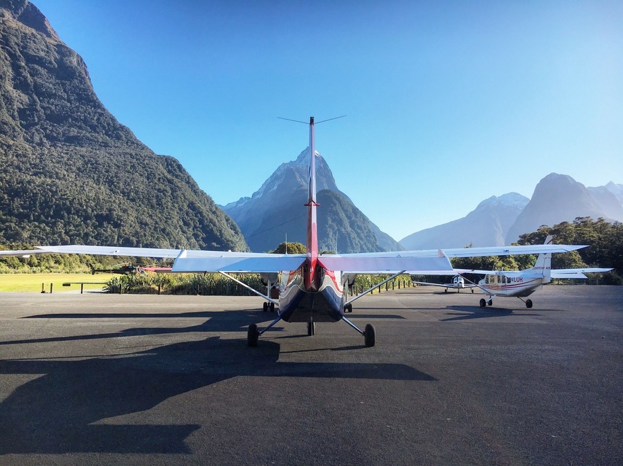 Getting into Milford Sound by air is an incredible way to arrive, particularly since there aren't many World Heritage sites you can fly straight into.
Getting off the plane and turning around to see Fiordland National Park's 1,692m Mitre Peak as a backdrop was a pretty unique moment soon after arriving.
#milfordsound #newzealand #Parks