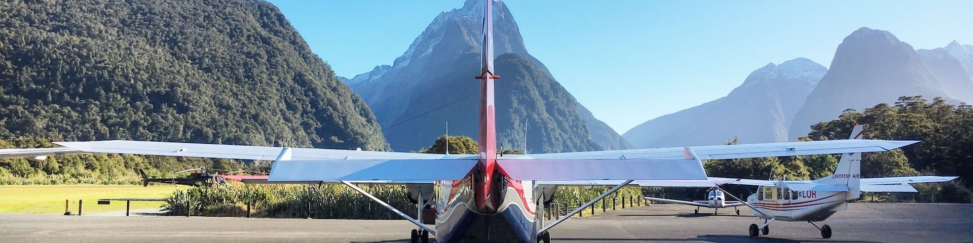 Getting into Milford Sound by air is an incredible way to arrive, particularly since there aren't many World Heritage sites you can fly straight into.
Getting off the plane and turning around to see Fiordland National Park's 1,692m Mitre Peak as a backdrop was a pretty unique moment soon after arriving.
#milfordsound #newzealand #Parks