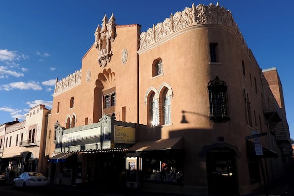 The Lensic Theater, located at 211 West San Francisco Street in Santa Fe, New Mexico, is an 821-seat theater designed by Boller Brothers of Kansas City, well-known movie-theater and vaudeville-house architects who designed almost one hundred theaters throughout the West and mid-West, including the KiMo Theater in Albuquerque. The pseudo-Moorish, Spanish Renaissance Lensic was built by Nathan Salmon and E. John Greer and opened on 24 June 1931. Its name derives from the initials of Greer's six grandchildren. The Lensic was completely restored and renovated between 1999 and 2001, and provides Santa Fe and Northern New Mexico with a modern venue for the performing arts.
#OnTheRoad #Trovember