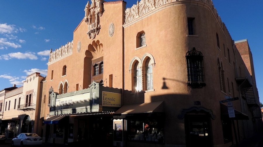 The Lensic Theater, located at 211 West San Francisco Street in Santa Fe, New Mexico, is an 821-seat theater designed by Boller Brothers of Kansas City, well-known movie-theater and vaudeville-house architects who designed almost one hundred theaters throughout the West and mid-West, including the KiMo Theater in Albuquerque. The pseudo-Moorish, Spanish Renaissance Lensic was built by Nathan Salmon and E. John Greer and opened on 24 June 1931. Its name derives from the initials of Greer's six grandchildren. The Lensic was completely restored and renovated between 1999 and 2001, and provides Santa Fe and Northern New Mexico with a modern venue for the performing arts.
#OnTheRoad #Trovember