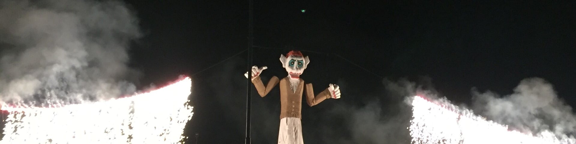 The annual burning of Zozobra (Old Man Gloom) is a lively Santa Fe tradition that includes live music and fireworks along with setting fire to a large paper marionette filled with scrawlings of all the bad that people wish to leave behind.