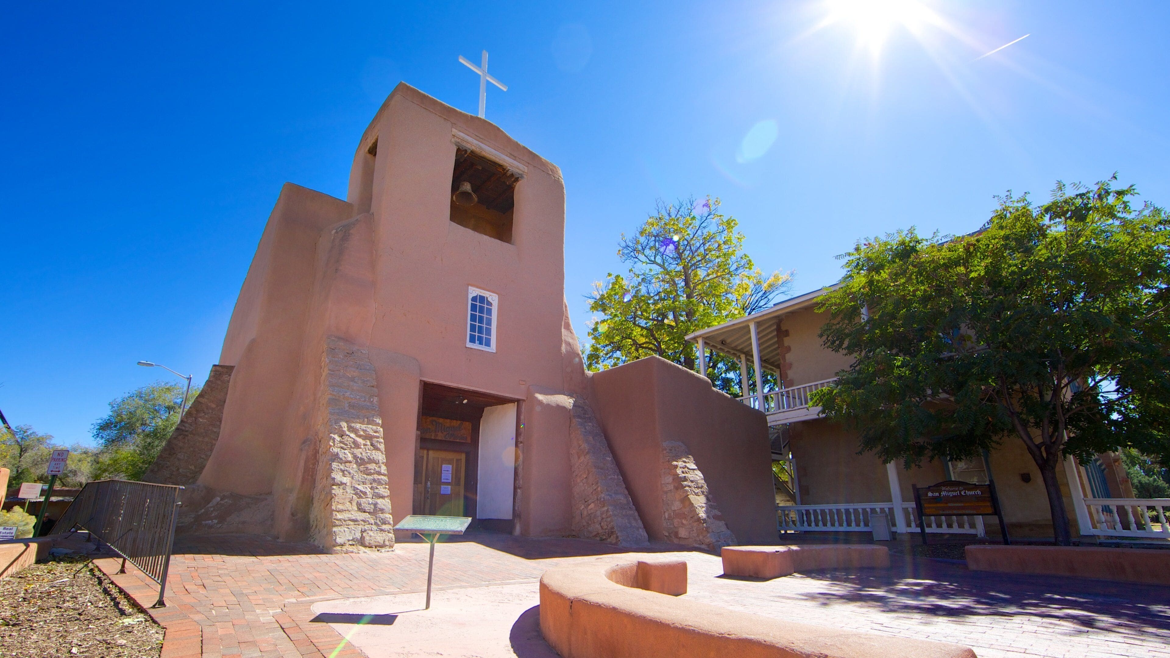Santa Fe which includes religious elements and a church or cathedral