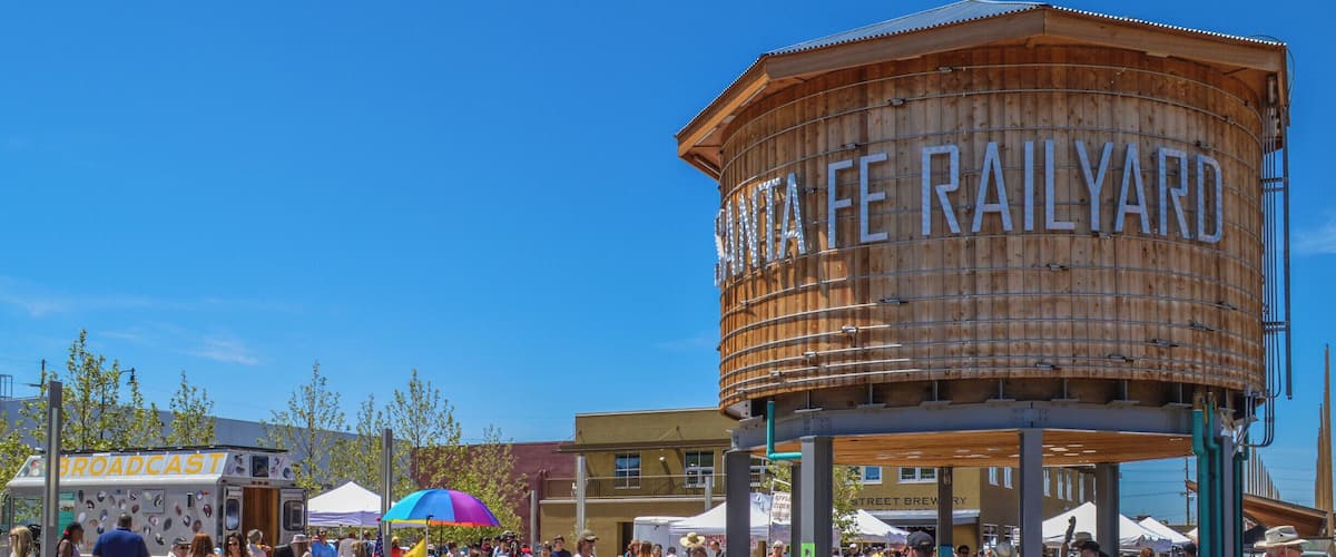 The Santa Fe Railyard is social place in the center of town where you can grab a bite to eat, access bike and walking trails, and on the weekends explore a great farmer's market. #newmexico #santafe