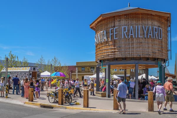 The Santa Fe Railyard is social place in the center of town where you can grab a bite to eat, access bike and walking trails, and on the weekends explore a great farmer's market. #newmexico #santafe