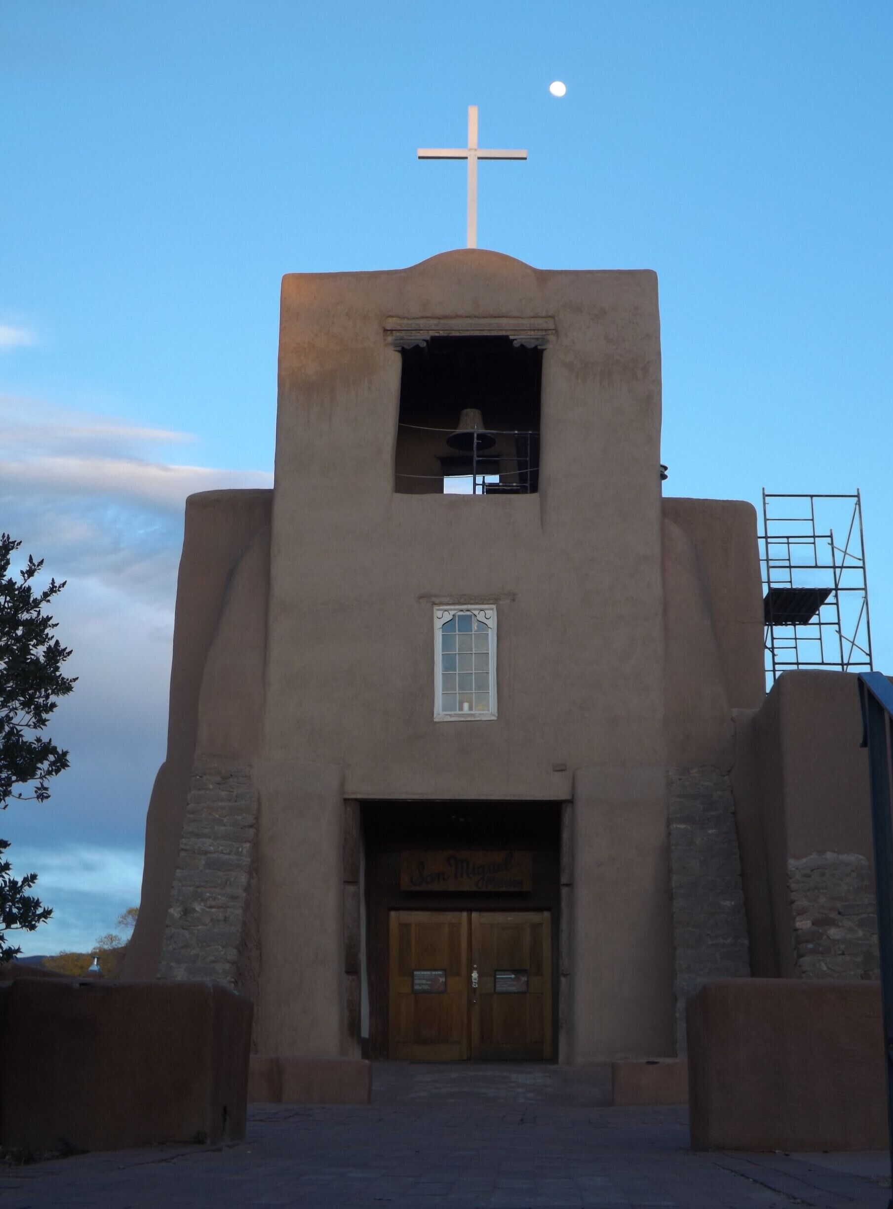 The church with a moonlit backdrop. #GoldenHour