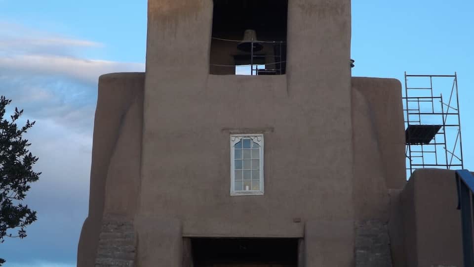 The church with a moonlit backdrop. #GoldenHour