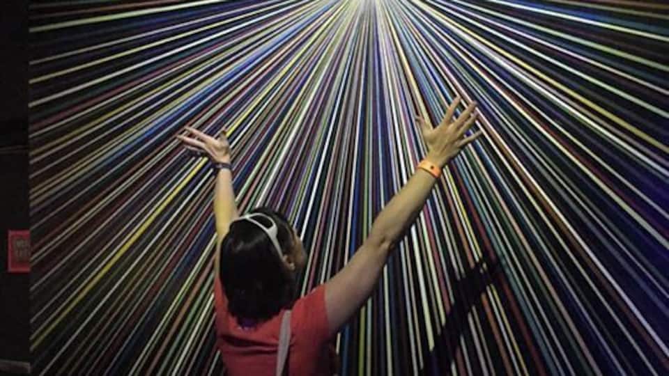 Meow Wolf is one of the coolest, mind-blowing art installations ever! You're trying to figure out what happened to a family by exploring their house (you can touch and use almost everything in it). Crawl through doors and holes into different universes. $18 per visit, but you can spend hours in there! We left physically and mentally tired from taking in so much!