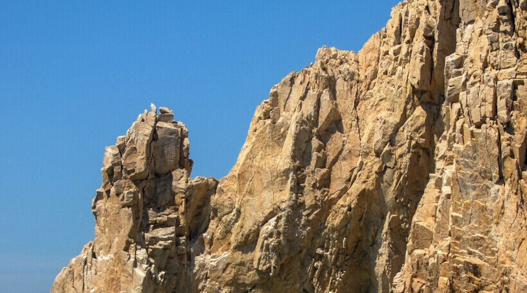 Lands End - El Arco de Cabo San Lucas. For $10 you can take a glass bottom boat ride to Los Arcos and the beaches. It can get VERY crowded so go early. Oh and you have to swim to board the boat beyond the crashing waves, so dont bring things that cannot get wet.