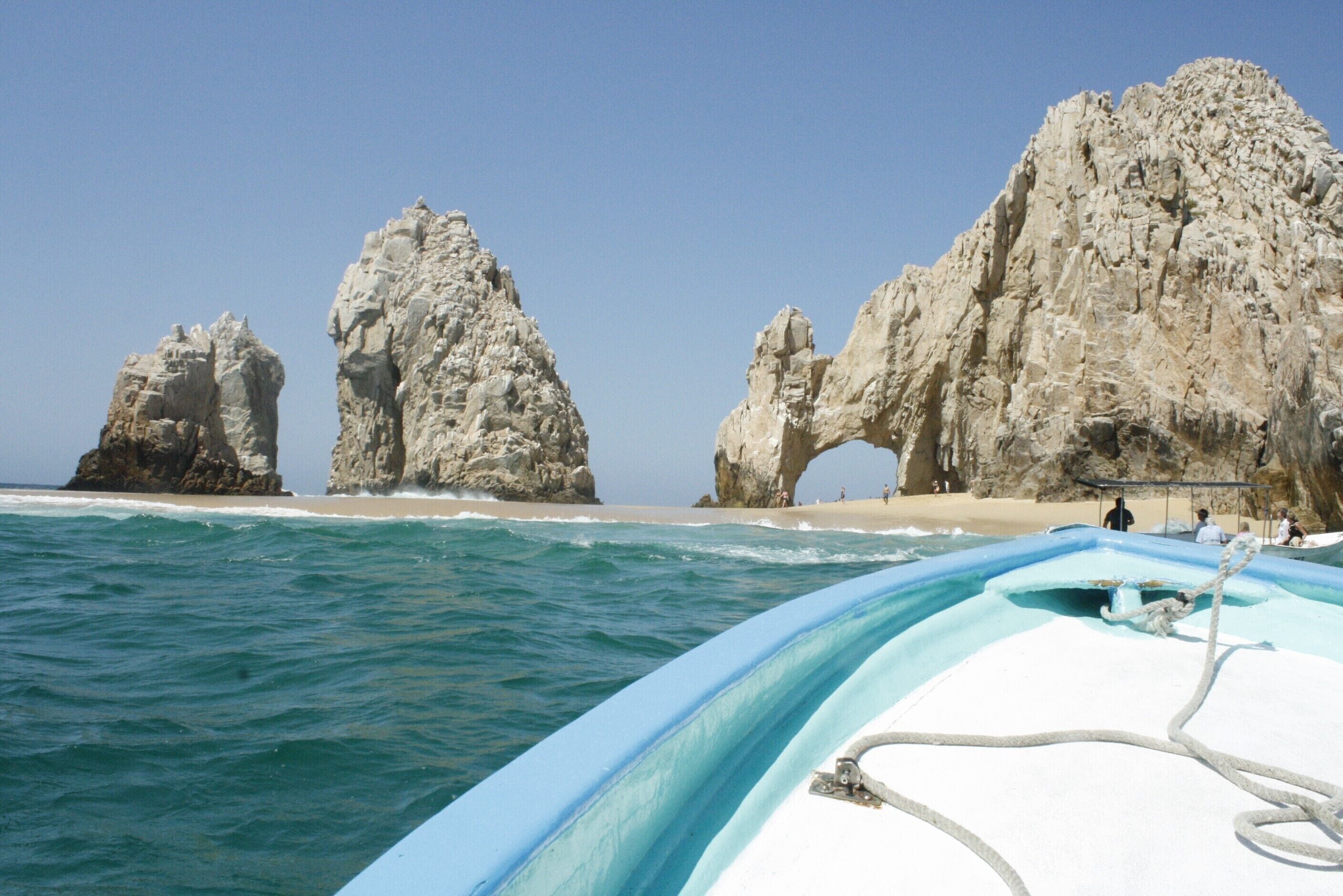 Rent a glass bottom boat to take you on a tour to see The Arch of Cabo San Lucas. #LifeAtExpedia 