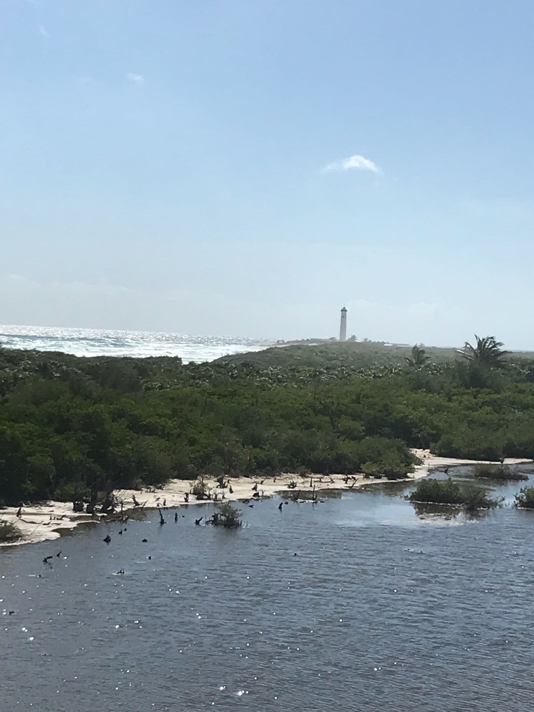 The lighthouse is the highlight