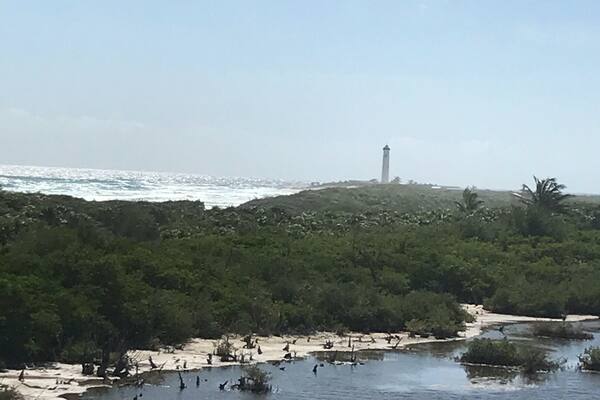 The lighthouse is the highlight