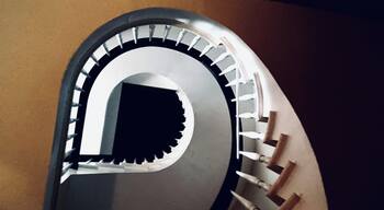 Stairs detail in an apartment complex