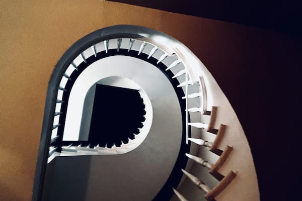 Stairs detail in an apartment complex