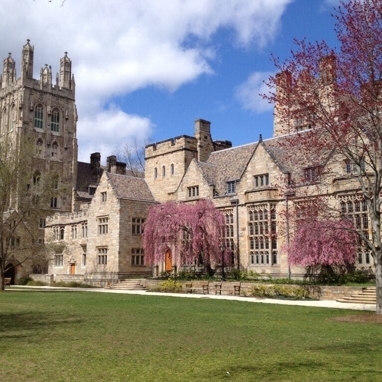 Getting a grand tour of Yale University, this is one of the Student housing areas, my son should be very happy here.