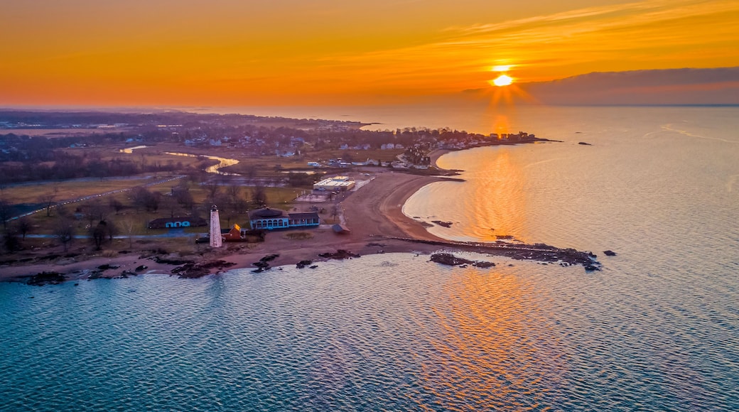 5 Mile Point and Morgan Point, New Haven and East Haven, Connecticut, at Sunrise