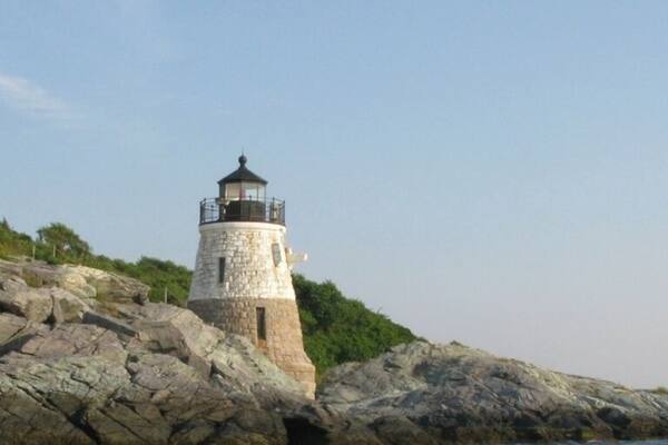 Castle Hill light as seen from the Rum Runner II boat tour of Narragansett Bay. The tour leaves from Bannister's Wharf in Newport, RI. The cocktail cruise includes rum punch, which is fitting since this boat was made in 1929 during prohibition to deliver rum and out run the police!