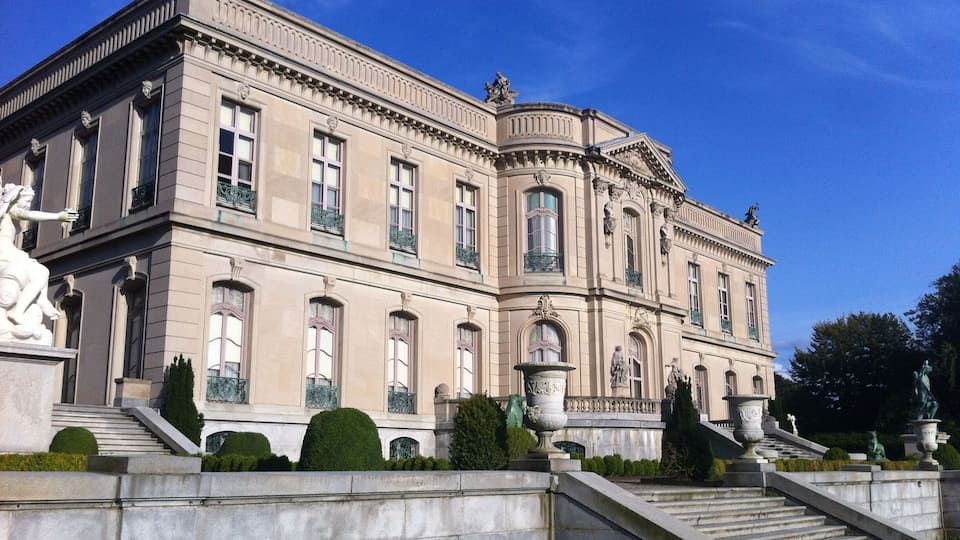 The back if the Elms. A vacation home for Edward Berwind. Created in the Gilded Age and run much like a proper English estate. Take the tour if you are in the area.