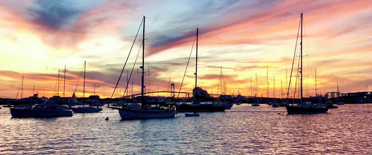 Champagne sunset cruise in Newport. Head to Bowen’s Wharf for many different excursions and enjoy the evening on the water!