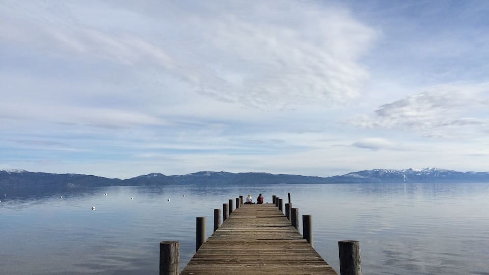 Spent the weekend in Truckee, but stopped in Tahoe City on the way home.
Lake waters have receded quite significantly, but the lake is clear and beautiful.