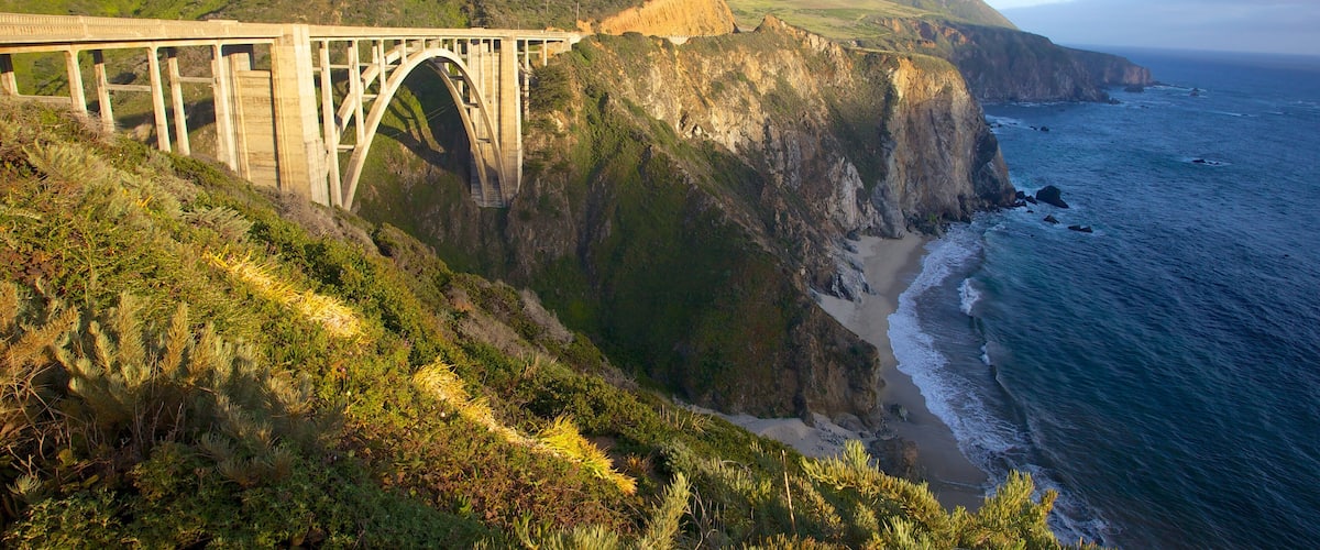 Monterey qui includes vues littorales, panoramas et côte rocheuse