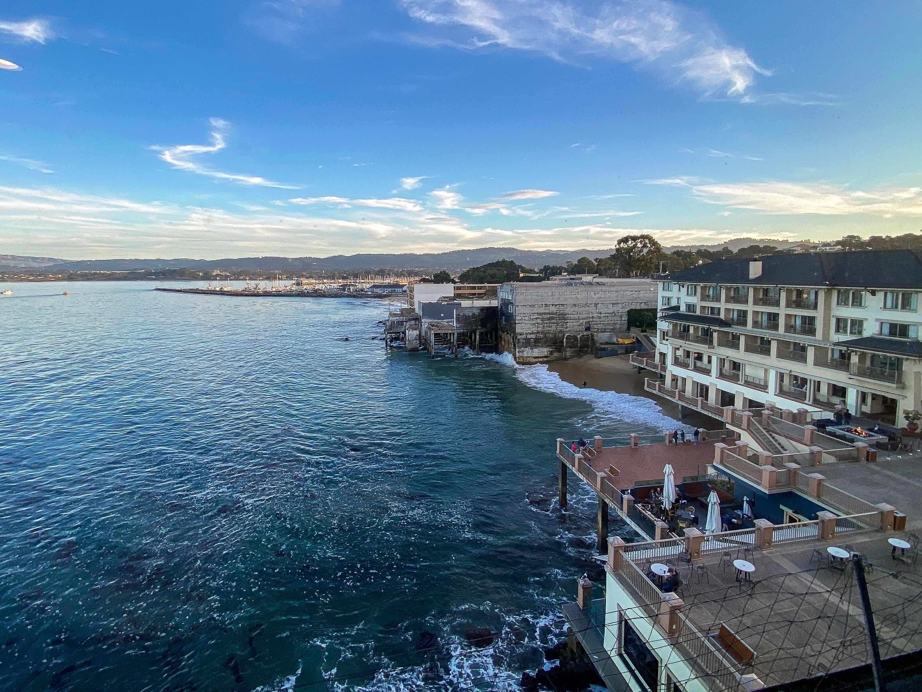 View from Vista Blue Spa at Monterey Plaza Hotel.