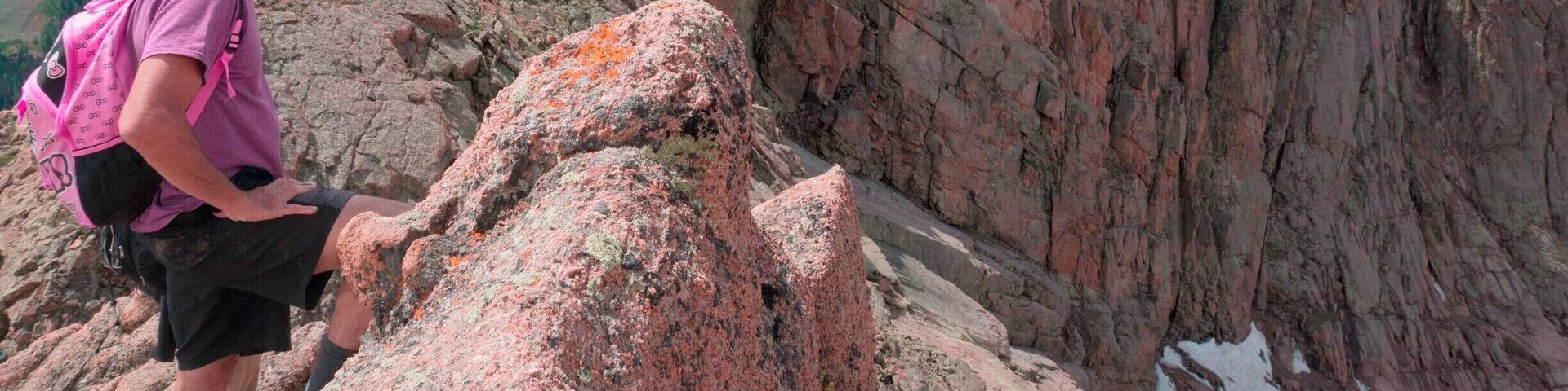 #TakeAHike
Mount Eolus and the catwalk to the peak! My first 14er. The hike up to Chicago Basin follows along the Animas River as well as the Narrow Gauge Railroad. You can hear the roar of the train from across the river as it approaches to drop hikers off in the middle of the backcountry to begin their hike.
One of the most secluded 14ers and well worth the hike!