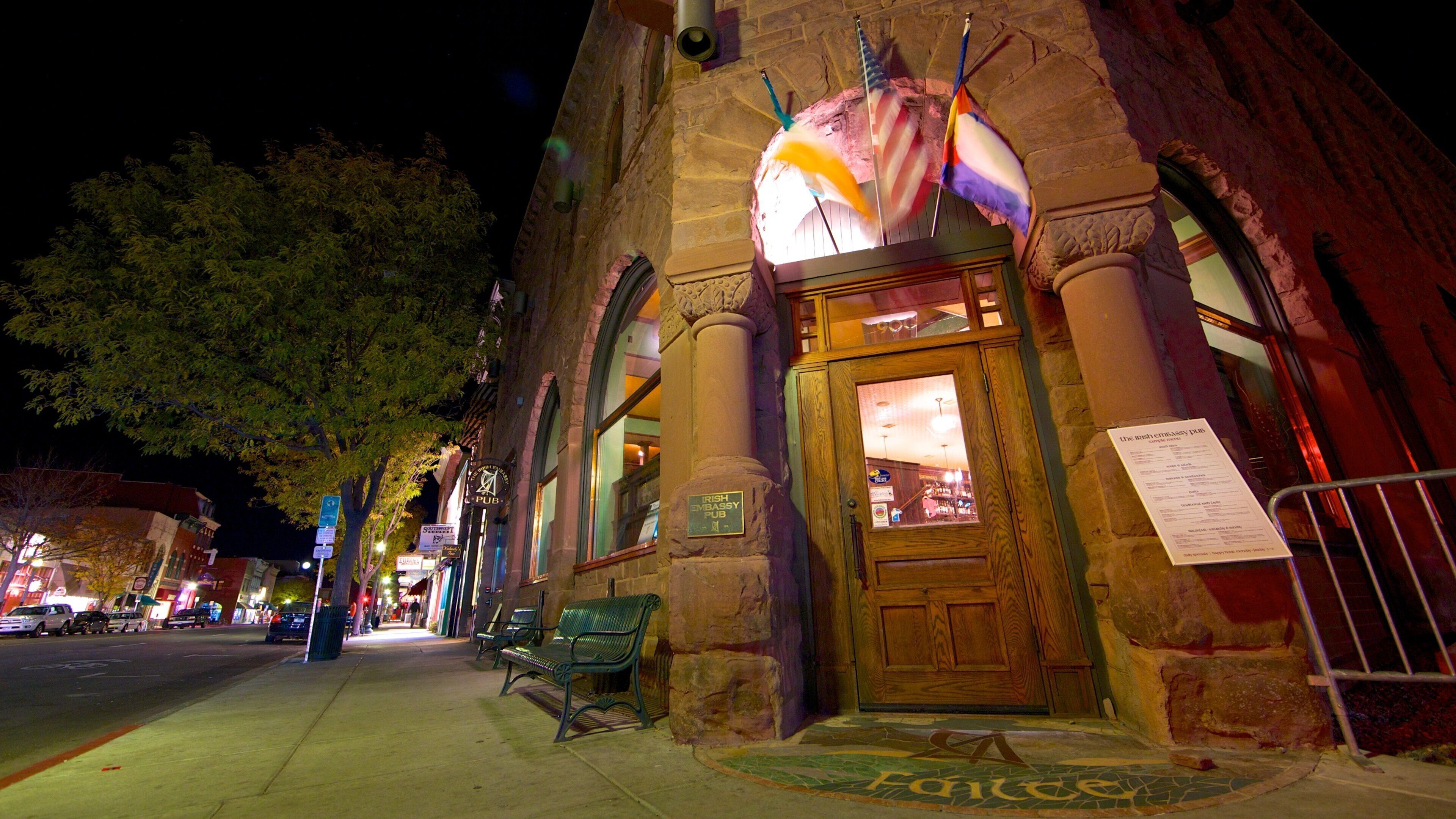 Durango - Purgatory mostrando arquitectura patrimonial y escenas de noche